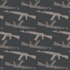 Wall Mural - AK gun steamless texture. Vector. Eps