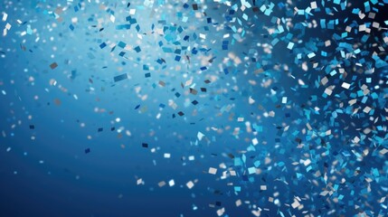 Wall Mural - The background of the confetti scattering is in Blue color.