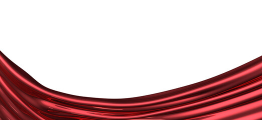 Wall Mural - Abstract red cloth swaying in the wind