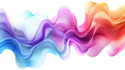 Abstract flowing wavy lines. Colorful dynamic wave