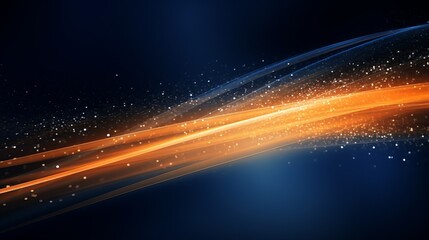 Wall Mural - Abstract blurred background of orange spots stripes on a dark blue background. Background for design