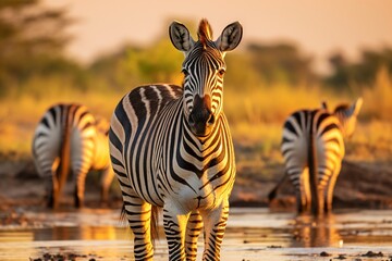 Canvas Print - zebra in the wild