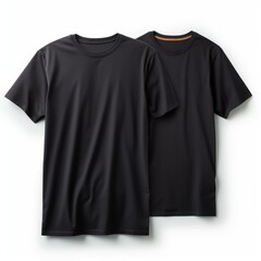 Wall Mural - Two black shirts on a white background