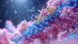 © Rattanathip - Vivid 3D of molecular structures representing proteins and enzymes in biological interactions.