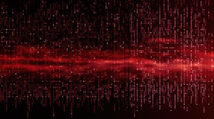 Background binary code is in maroon color