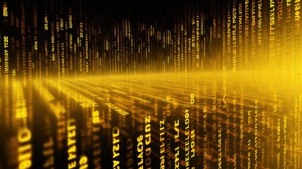 background binary code is in yellow color.