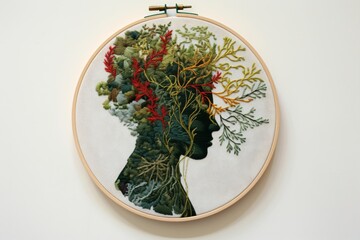 Hand embroidery on a fabric