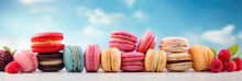 Abstract Colorful Macaroon Background