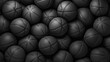 Background with basketballs in Charcoal color