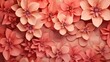 Background with different flowers in Salmon color.