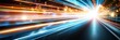 © Ilja - Futuristic abstract blue light ray motion background with speed stripes for wallpaper or banner.