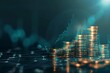 © Bijac - Business growth concept with coins and upward trend chart. financial success