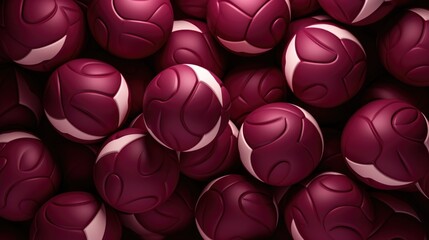 Background with volleyballs in Burgundy color.