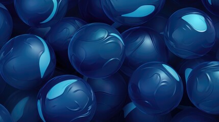 Wall Mural - Background with volleyballs in Indigo color.