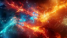 Abstract Background Of Lightning In Space. 3d Rendering, 3d Illustration.