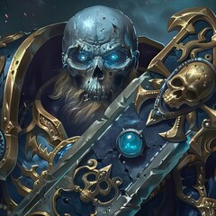 Poster - Pirate skull, crossed bones, menacing