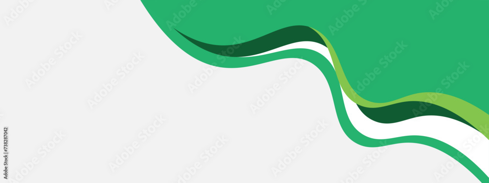 Abstract dark green gradient banner template with dynamic background ...