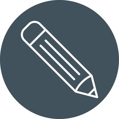 Poster - Pencil Line Circle Icon