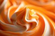 Exquisite close up of a creamy, citrus flavored soft serve ice cream, its swirls capturing the essence of refreshment
