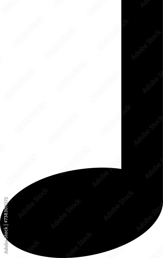 Various musical notes in black on transparent, png. Standard music ...