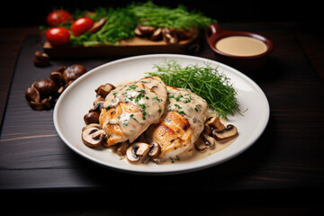 Poster - Grilled Chicken With Mushroom Sauce  