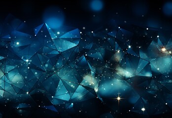 Global connection internet technology Futuristic network lines and triangles background Abstract geometric grid pattern