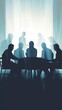 © stateronz - Silhouettes interacting around a table highlight the social fabric of group dynamics, emphasizing communication and shared moments among anonymous figures.
