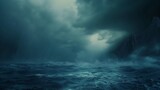 Fototapeta Niebo - Natural backgrounds, dark stormy sky