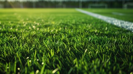 Canvas Print - beautiful pattern of fresh green grass for football sport, football field, soccer field, team sport texture