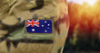 Australia Army soldier in universal camouflage uniform.