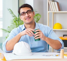 Wall Mural - Construction engineer working on new project