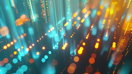 Leinwandbilder - Business and economic growth on global business network, Data analysis of financial and banking, Stock, AI, Technology and data connection, Security, Blockchain and Networking, Busines : Generative AI