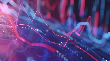 Leinwandbilder - Business and economic growth on global business network, Data analysis of financial and banking, Customer service, Technology and data connection, Teamwork, Business strategy and Digit : Generative AI
