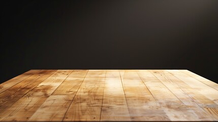 Poster - Empty wooden table top for cafeteria bar coffee shop background For product display : Generative AI