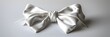 © SkoldPanda - silver white bow with ribbon isolated on white