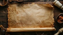 Old ancient papyrus scroll with cooking recipe wallpaper background