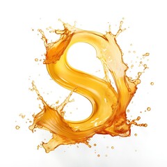 Sticker - Orange water splash letter 