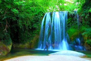 Wall Mural - Long-exposure photo of Cascata 