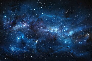 Wall Mural - a detailed star chart with constellations and celestial bodies, educational and aesthetic for astron