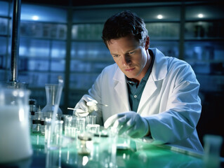 Wall Mural - scientist in laboratory