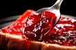 plain bread smeared with delicious jam