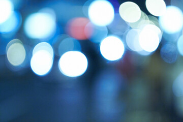 Canvas Print - bright lights, abstract and night with design, city and graphic against a blue background. creativit