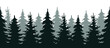 © Nastasia - Forest silhouette, seamless forest silhouette border, illustration of a christmas tree