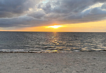 Wall Mural - sunset at the baltic sea near malmoe, wseden