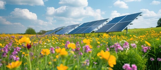 alternative energy source deriving from solar energy, comprising a solar panel or battery.