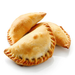 empanadas de pollo isolated on white background