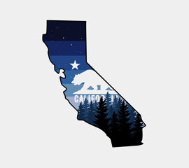 vector of california national forest perfect for print, etc