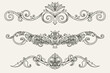 Vintage baroque ornament in Victorian style
