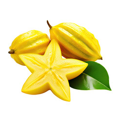 Poster - Starfruit on transparent background