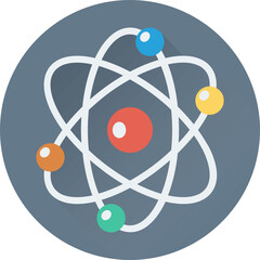 Poster - Modern flat round icon of electron